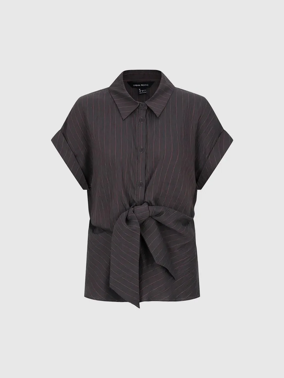 16853-tie-waist-striped-short-sleeve-shirts-7.webp Tie-Waist Striped Short Sleeve Shirts