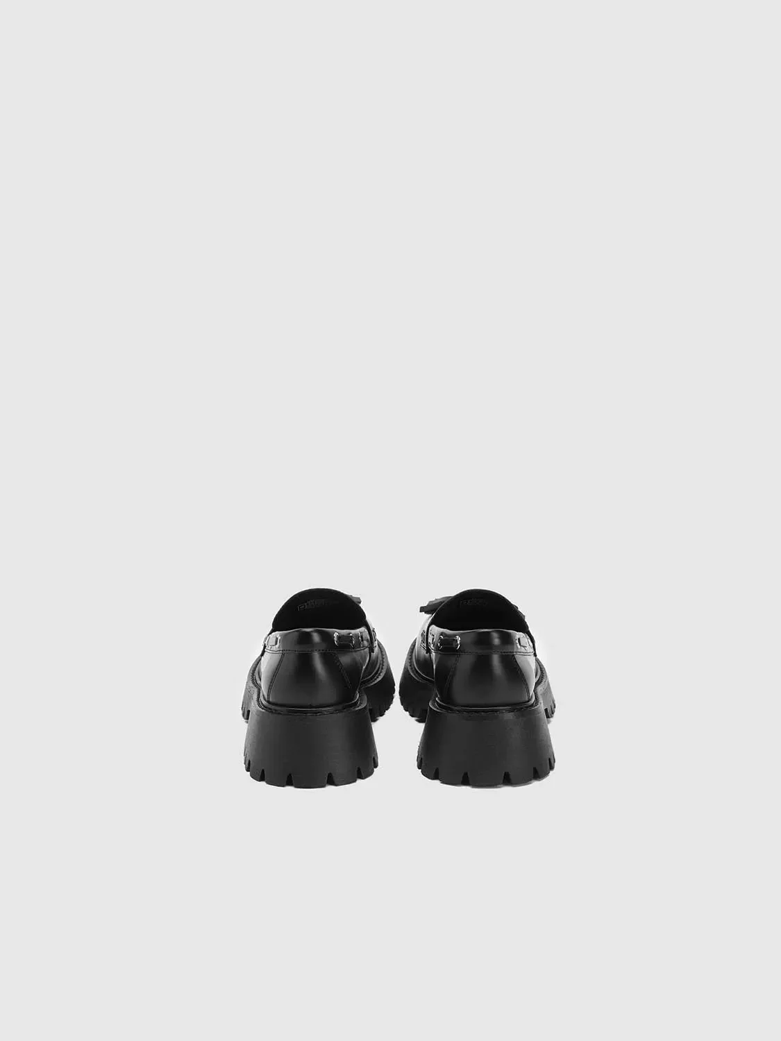 Chunky Heeled Slip-On Loafer Pumps