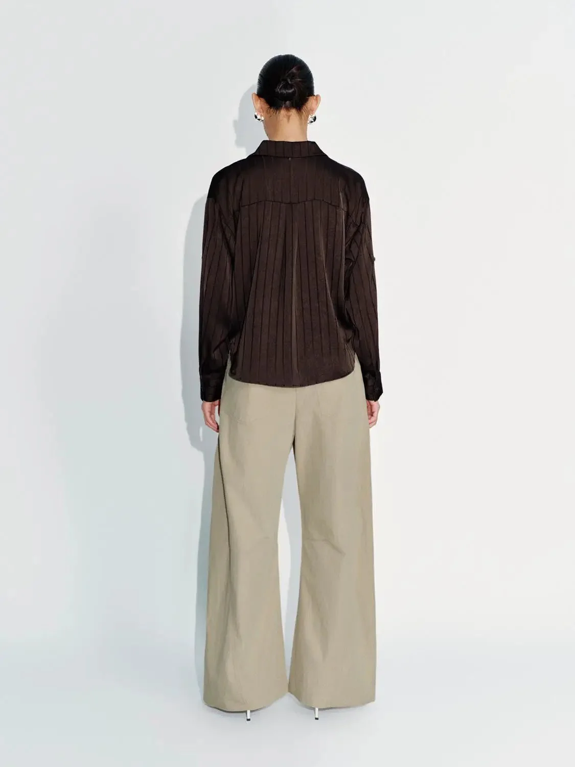 Drawstring Pull On Wide Leg Pants