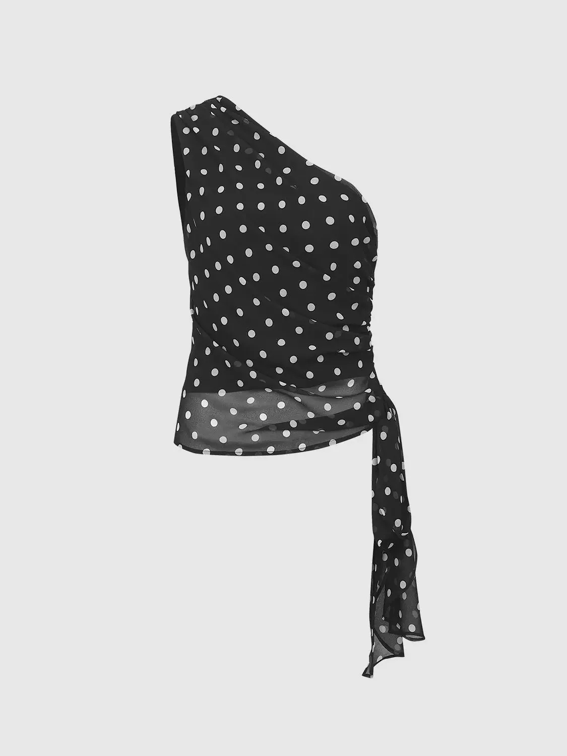 1695-chic-one-shoulder-polka-dot-draped-statement-blouse-6.webp Chic One-Shoulder Polka Dot Draped Statement Blouse