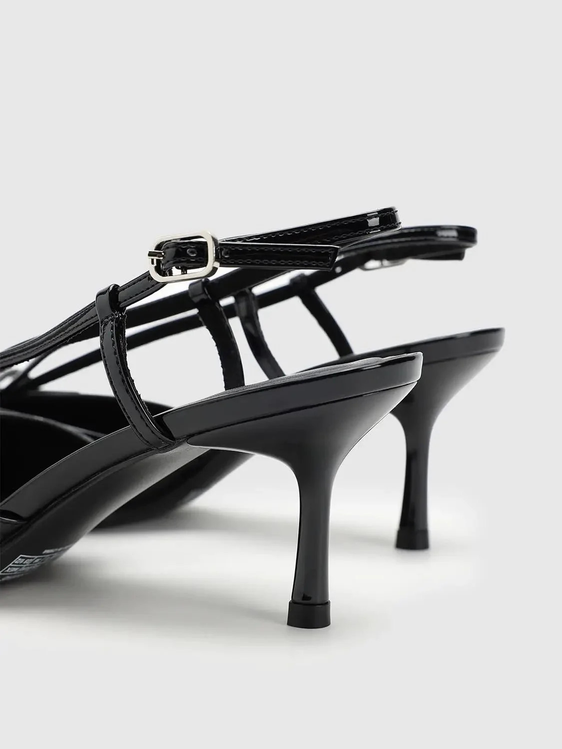 Bow Detail Point Toe Heeled Slingbacks