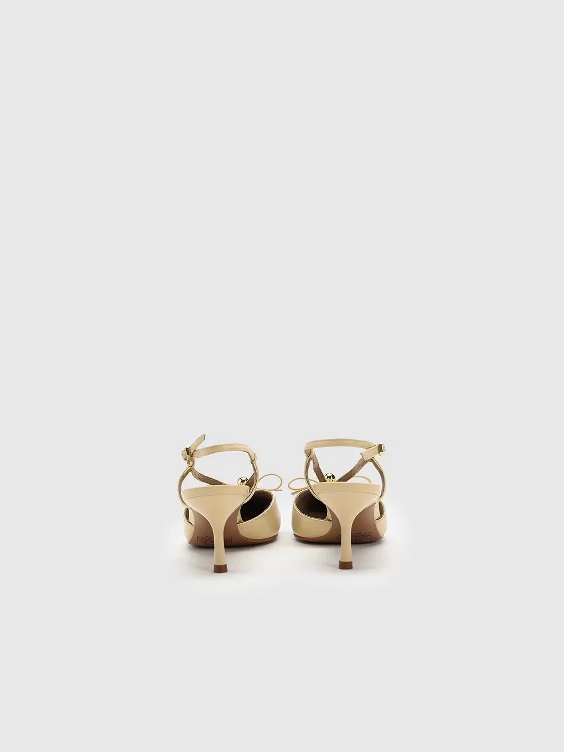 Bow Detail Point Toe Heeled Slingbacks