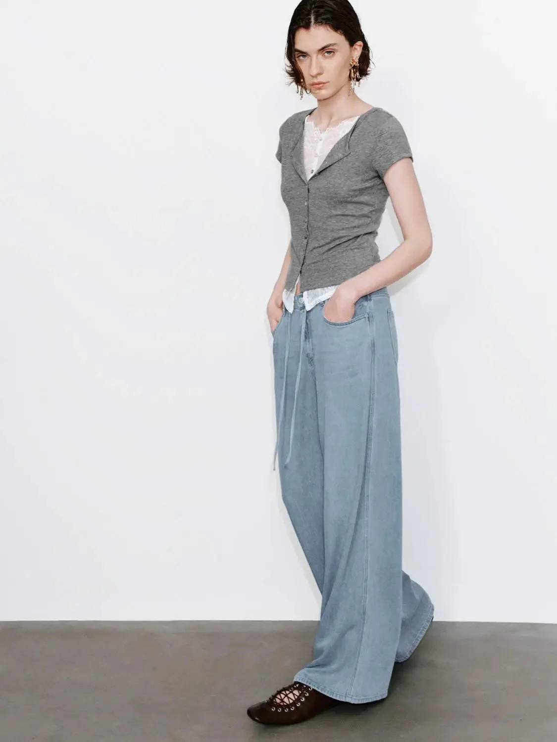 16984-lyocell-lace-trim-two-in-one-short-sleeve-shirts-5.webp Lyocell Lace Trim Two In One Short Sleeve Shirts