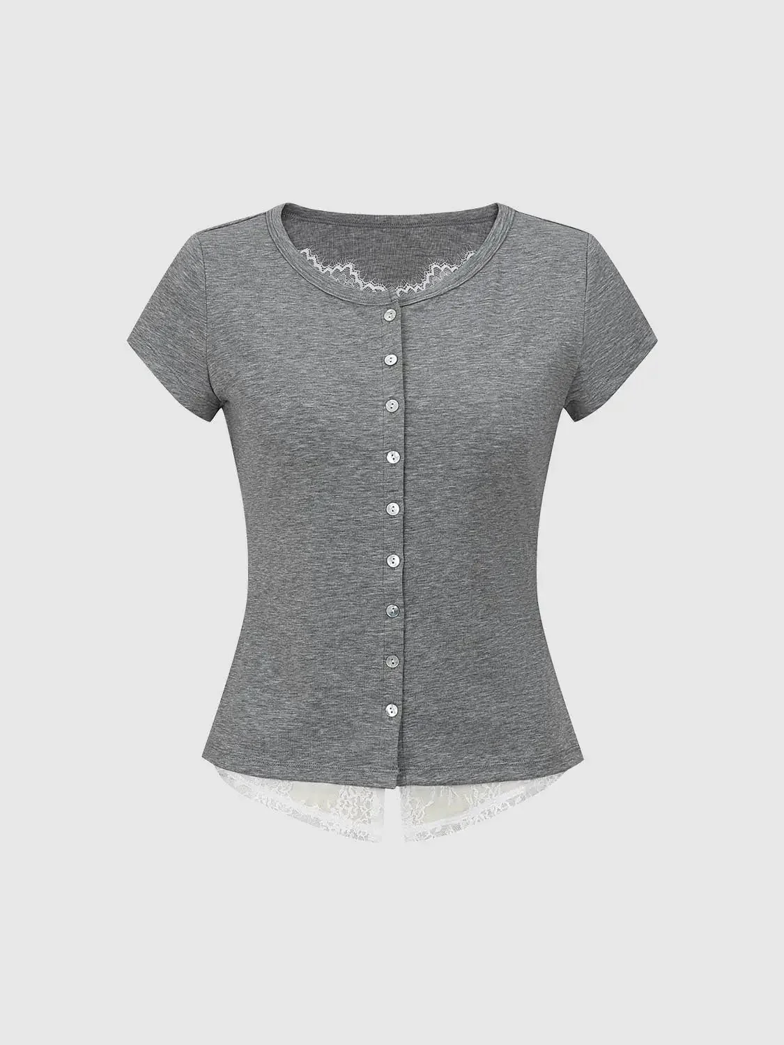 16984-lyocell-lace-trim-two-in-one-short-sleeve-shirts-7.webp Lyocell Lace Trim Two In One Short Sleeve Shirts