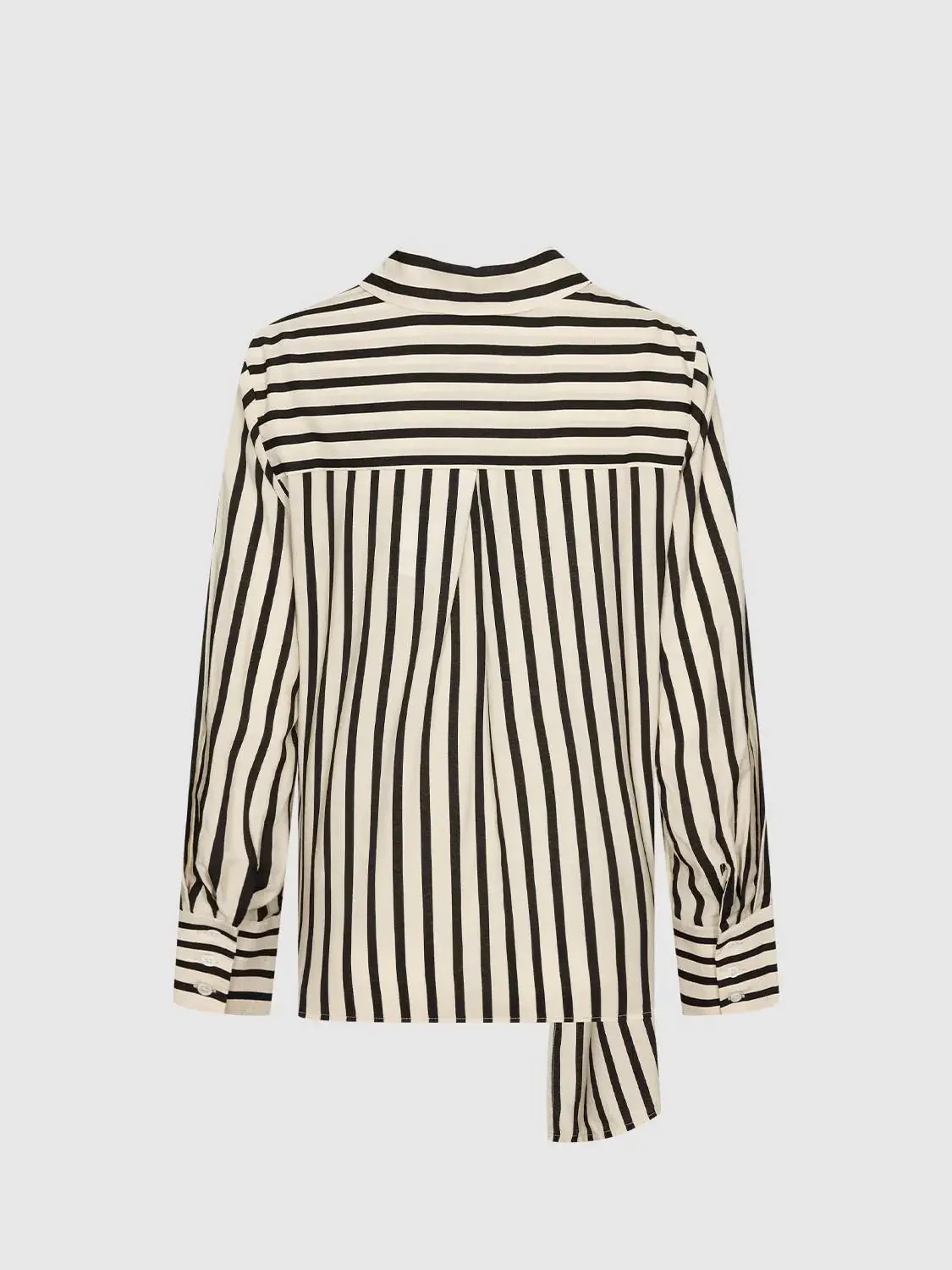 17011-tie-waist-contrast-striped-overhead-shirt-2.webp Tie Waist Contrast Striped Overhead Shirt