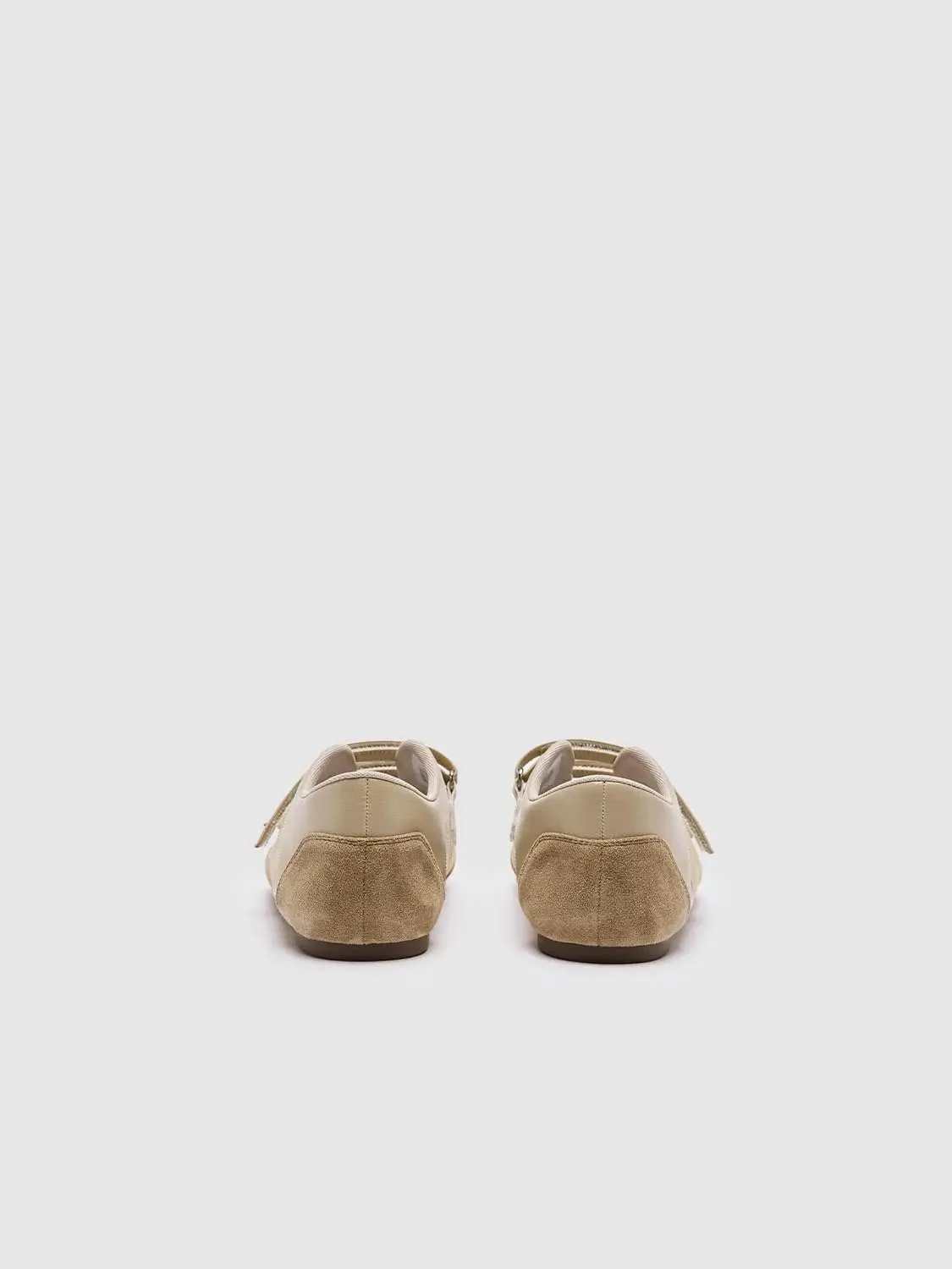 17030-beige-two-tone-strapped-textured-ballet-flat-2.webp Beige Two Tone Strapped Textured Ballet Flat
