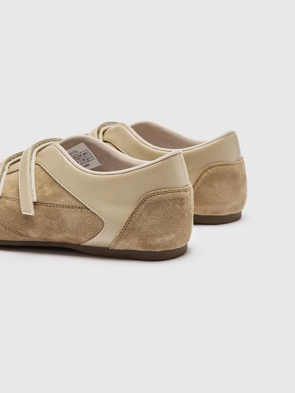 17030-beige-two-tone-strapped-textured-ballet-flat-6.webp Beige Two Tone Strapped Textured Ballet Flat