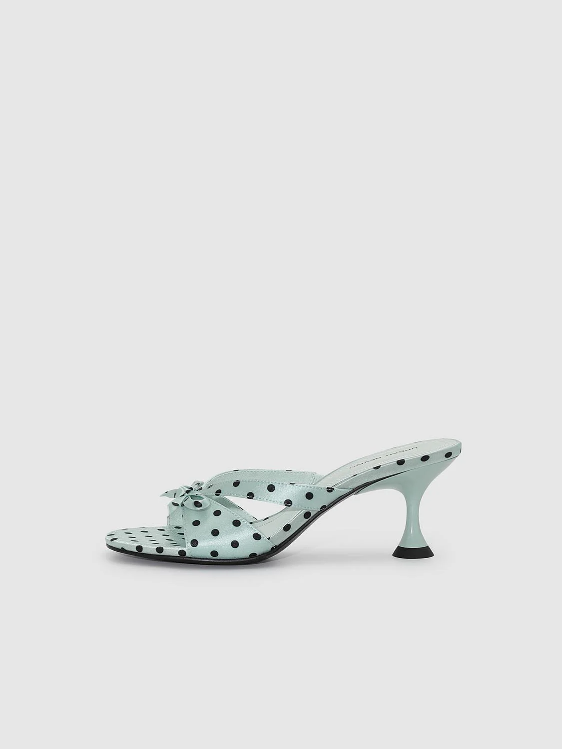 1707-mint-textile-polka-dot-bow-embellished-slippers-2.webp Mint Textile Polka Dot Bow Embellished Slippers