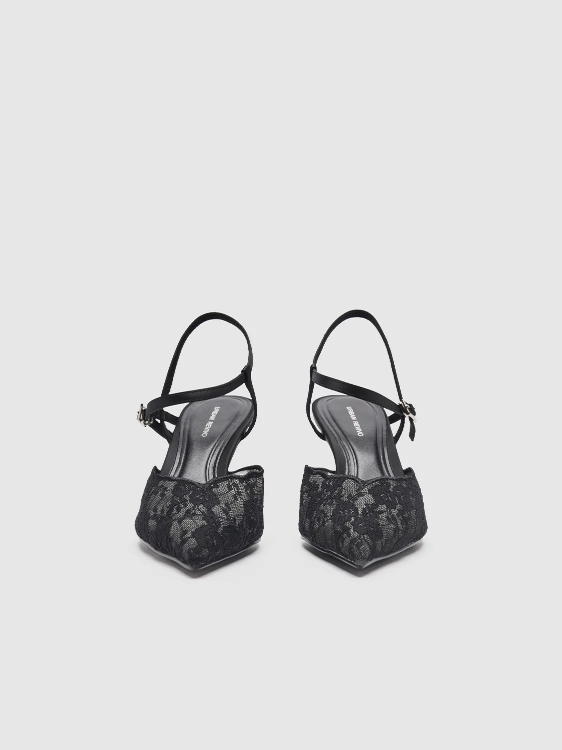 Laced Point-Toe Heeled Slingbacks