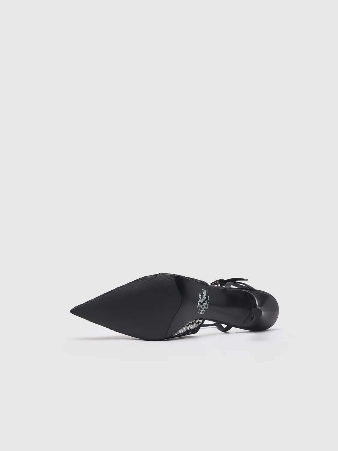 Laced Point-Toe Heeled Slingbacks