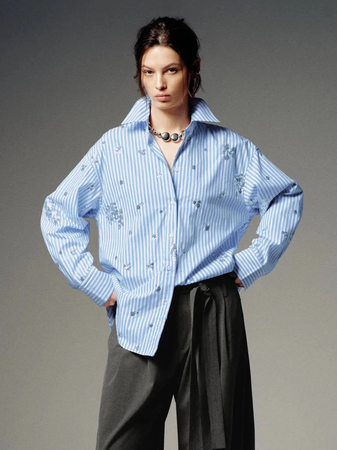 17096-cotton-sequin-detail-loose-fit-vintage-shirt-1.webp Cotton Sequin Detail Loose Fit Vintage Shirt