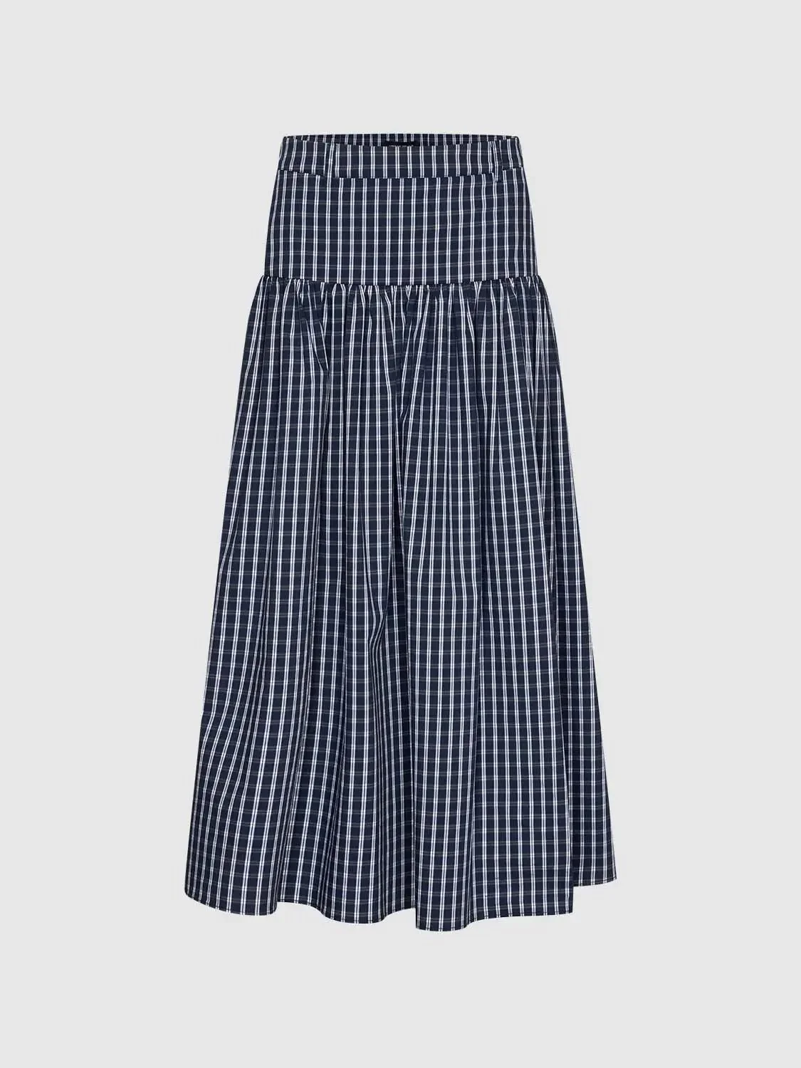 17135-cotton-checkered-tiered-maxi-navy-white-skirt-2.webp Cotton Checkered Tiered Maxi Navy White Skirt