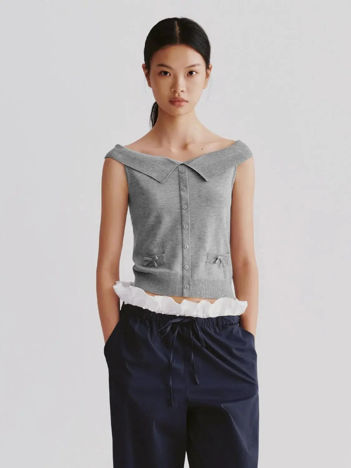 17175-cotton-knit-boat-neck-button-detail-sleeveless-t-shirts-9.webp Cotton Knit Boat Neck Button Detail Sleeveless T-Shirts