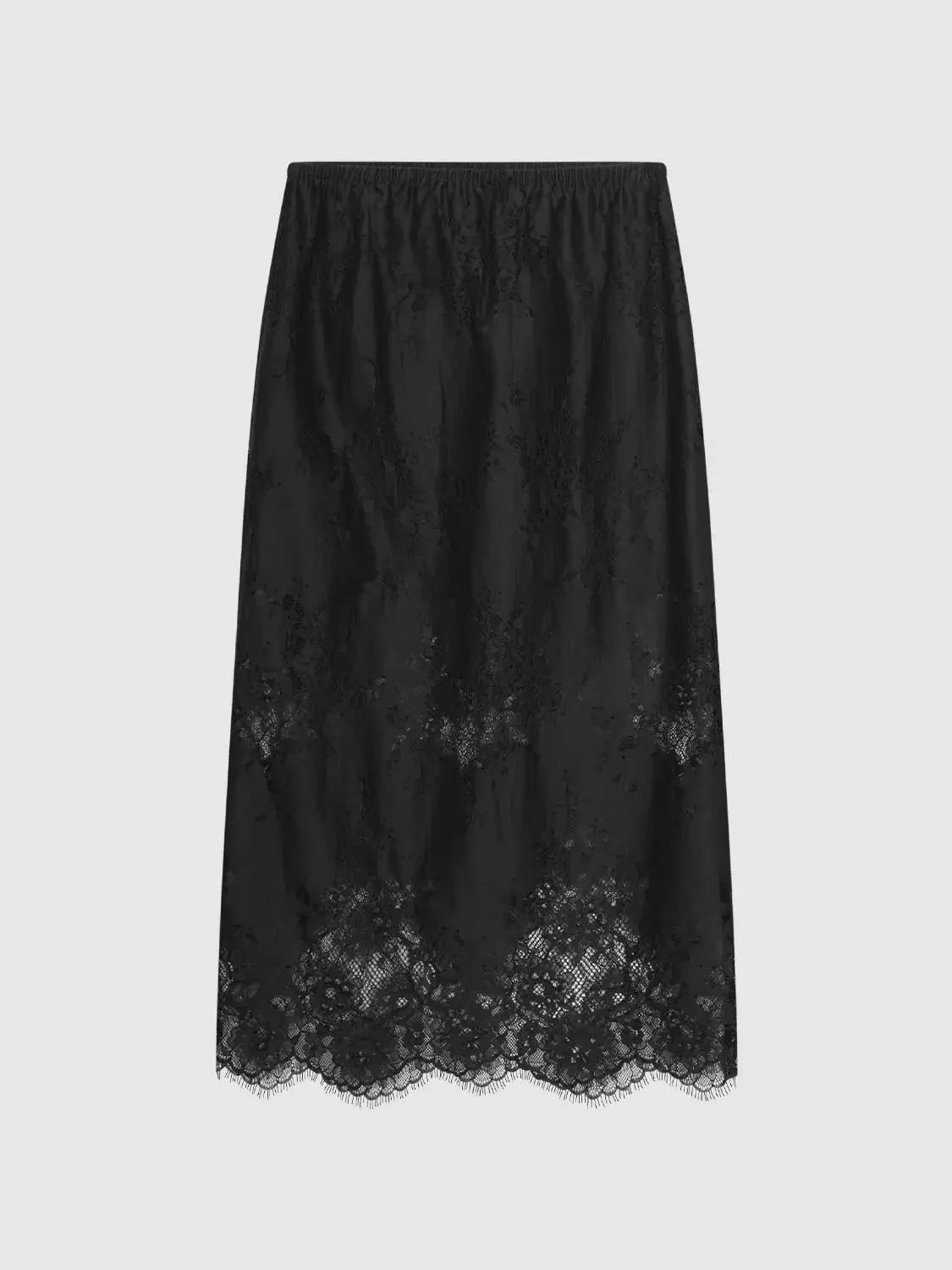 Laced Straight Midi Skirts