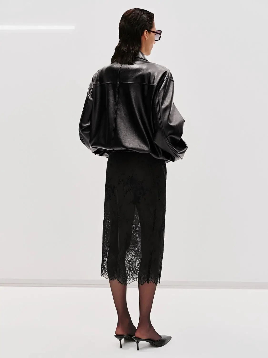 Laced Straight Midi Skirts
