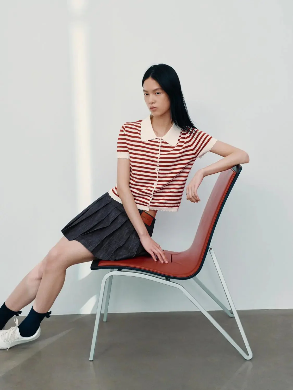 17248-contrast-striped-short-sleeve-knitted-cardigans-2.webp Contrast Striped Short Sleeve Knitted Cardigans
