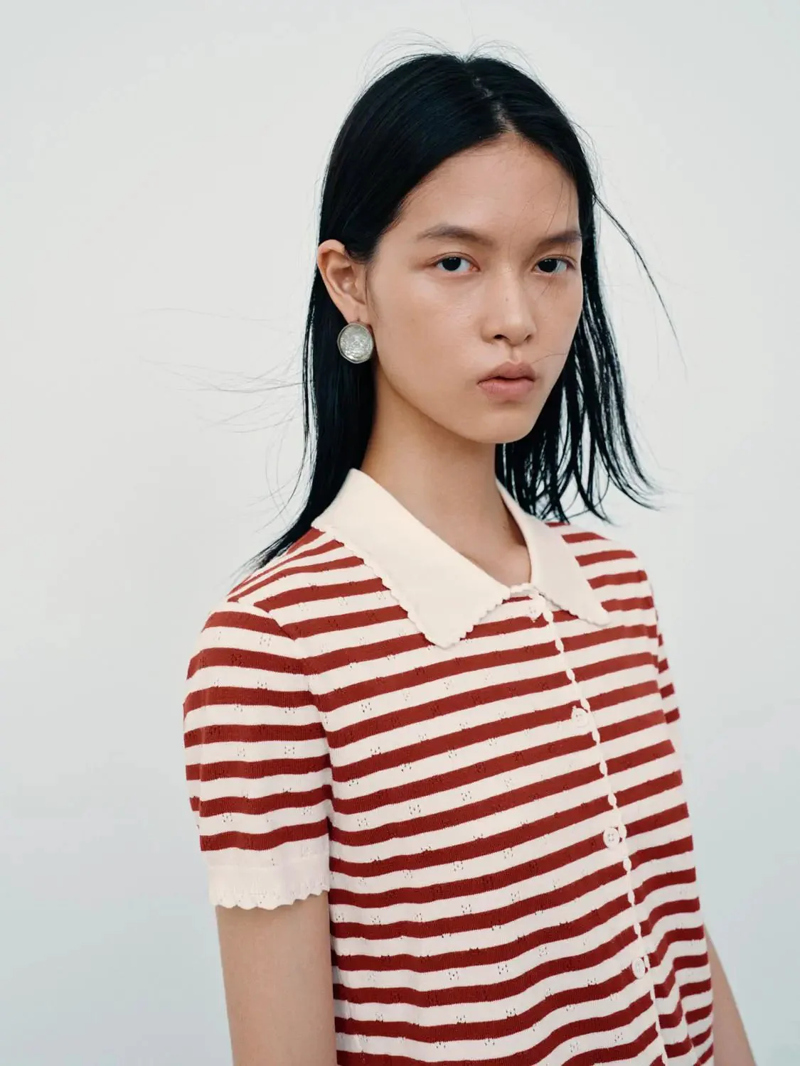 17248-contrast-striped-short-sleeve-knitted-cardigans-3.webp Contrast Striped Short Sleeve Knitted Cardigans