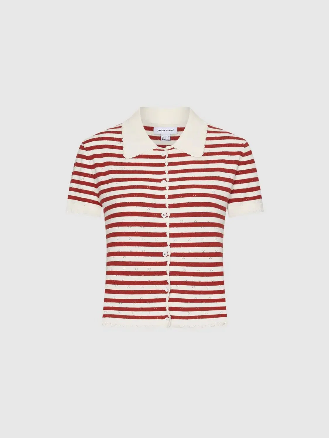 17248-contrast-striped-short-sleeve-knitted-cardigans-7.webp Contrast Striped Short Sleeve Knitted Cardigans