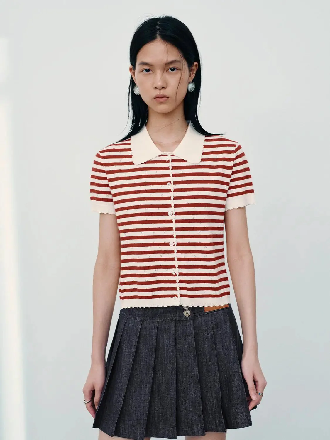17248-contrast-striped-short-sleeve-knitted-cardigans-9.webp Contrast Striped Short Sleeve Knitted Cardigans