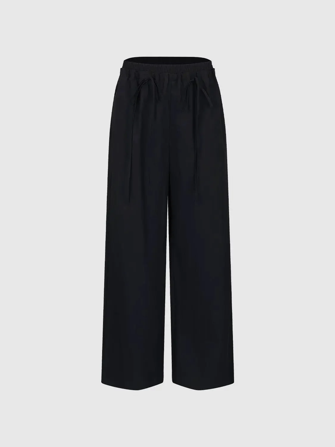 Drawstring Pull On Wide Leg Pants
