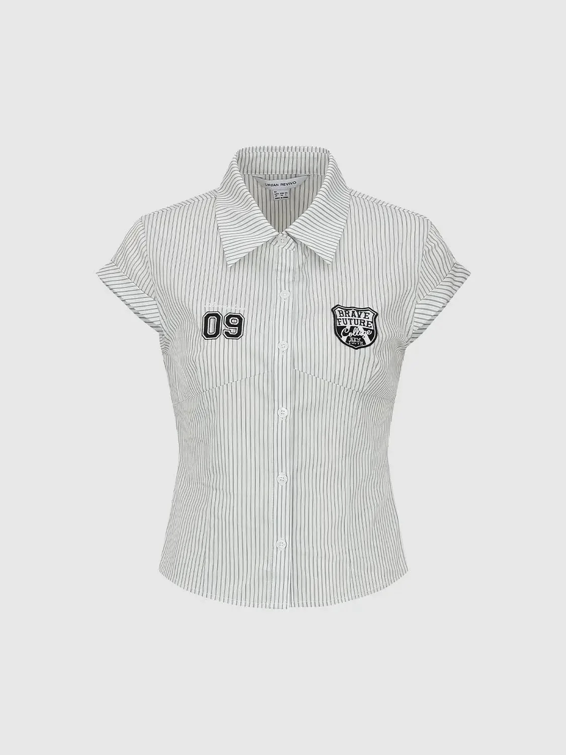 17415-casual-cotton-pinstripe-cap-sleeve-shirts-7.webp Casual Cotton Pinstripe Cap Sleeve Shirts