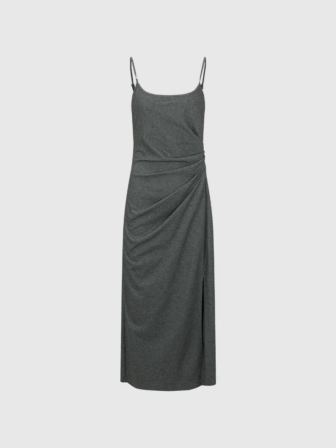 Strappy Draped Straight Midi Dresses For Modern Evening Wear
