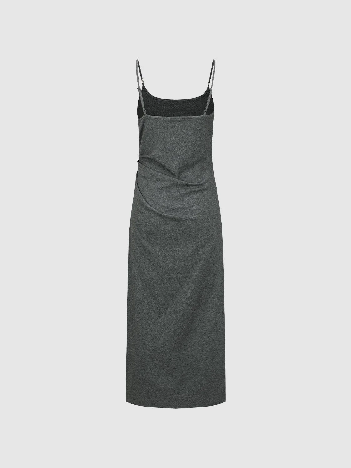 Strappy Draped Straight Midi Dresses For Modern Evening Wear