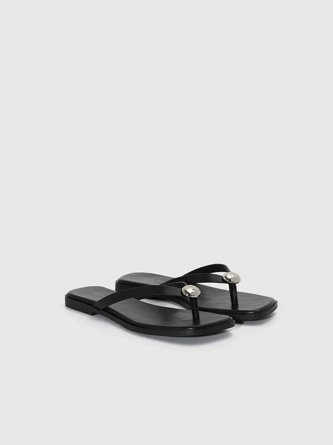 17475-faux-leather-slipper-with-metal-decor-square-toe-1.webp Faux Leather Slipper With Metal Decor Square Toe