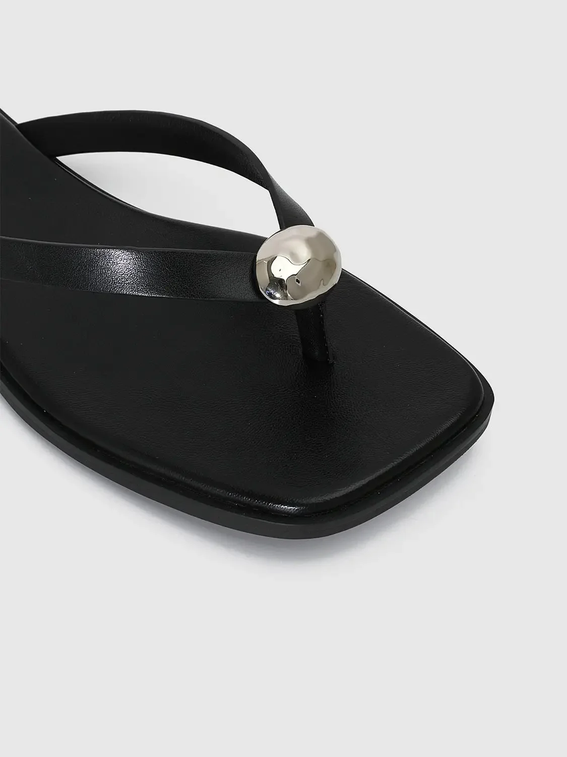 17475-faux-leather-slipper-with-metal-decor-square-toe-5.webp Faux Leather Slipper With Metal Decor Square Toe
