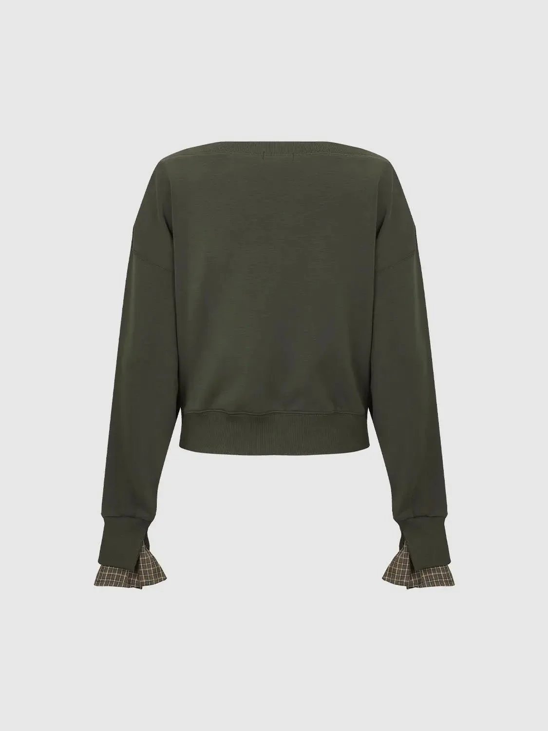 17518-olive-boat-neck-modal-blend-rib-detailing-sweatshirt-2.webp Olive Boat Neck Modal Blend Rib Detailing Sweatshirt