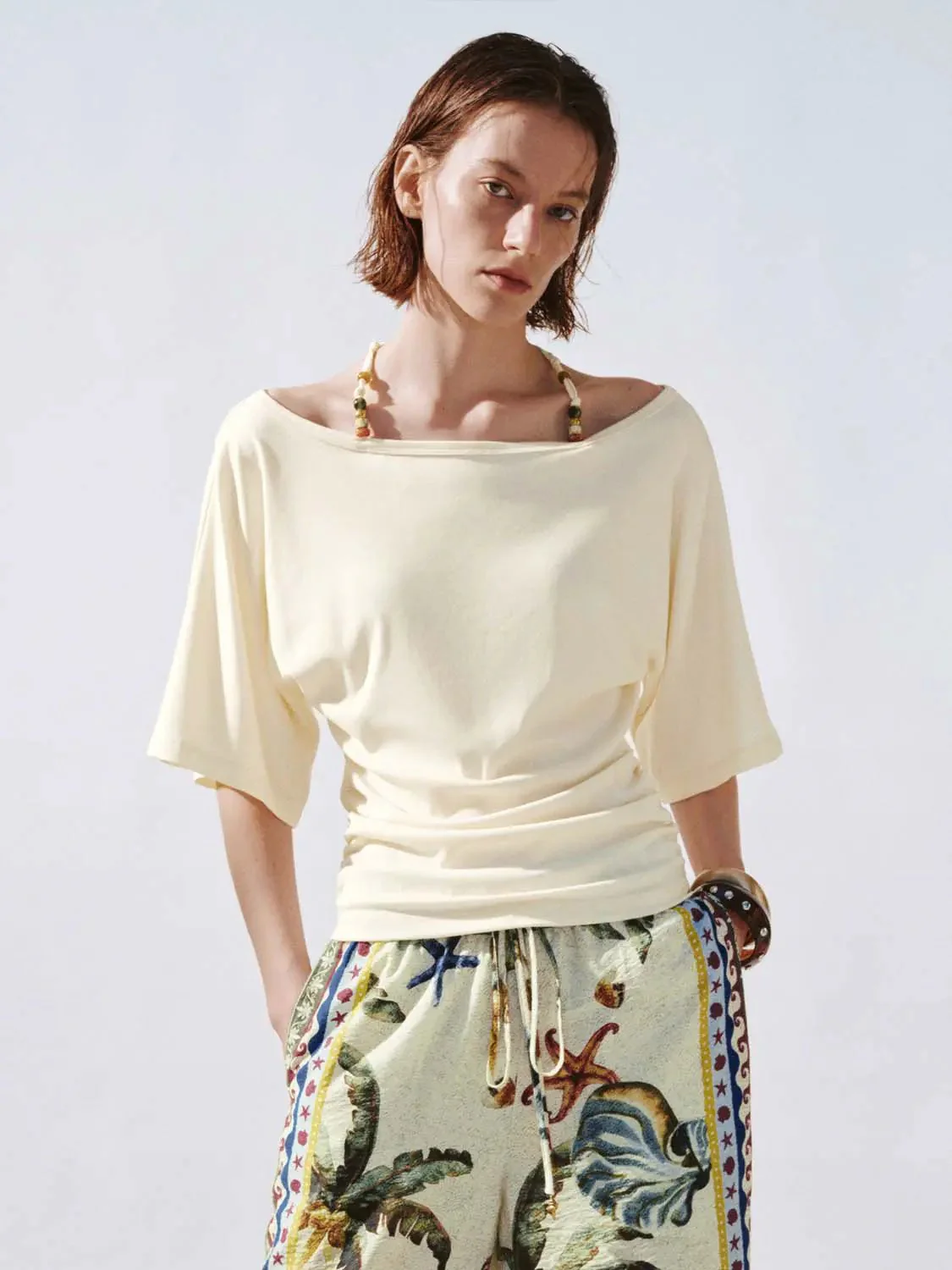 17524-one-shoulder-beaded-halter-ruched-cotton-blend-top-9.webp One-Shoulder Beaded Halter Ruched Cotton Blend Top