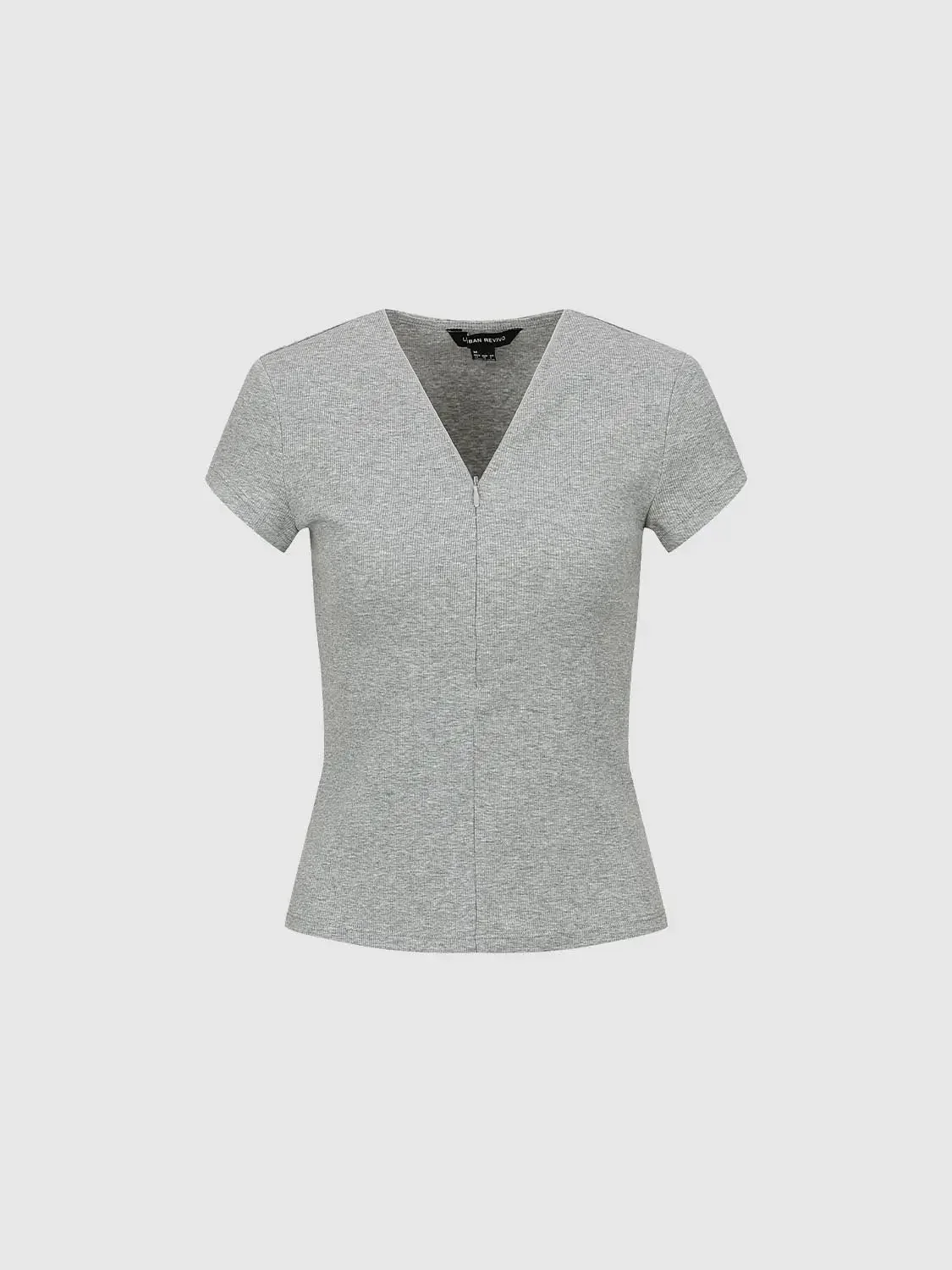 17552-cotton-viscose-v-neck-zip-detail-skinny-fit-t-shirts-7.webp Cotton-Viscose V-Neck Zip Detail Skinny-Fit T-Shirts