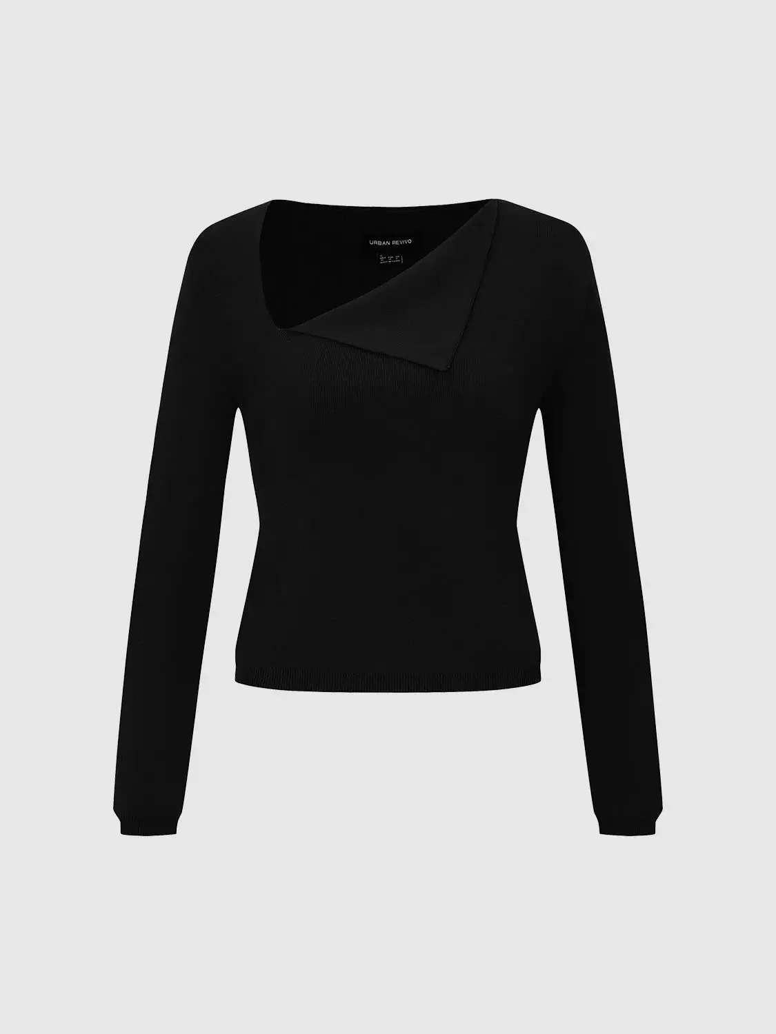 17584-cotton-knit-top-with-asymmetric-neck-t-shirt-7.webp Cotton Knit Top With Asymmetric Neck T Shirt