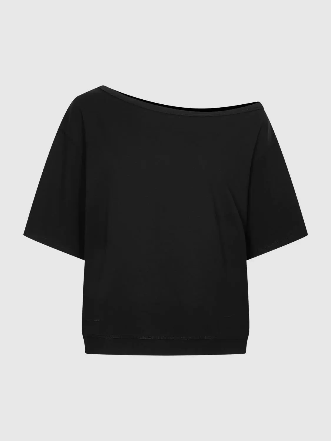 17609-one-shoulder-loose-fit-jersey-asymmetric-neckline-t-shirts-7.webp One Shoulder Loose Fit Jersey Asymmetric Neckline T Shirts