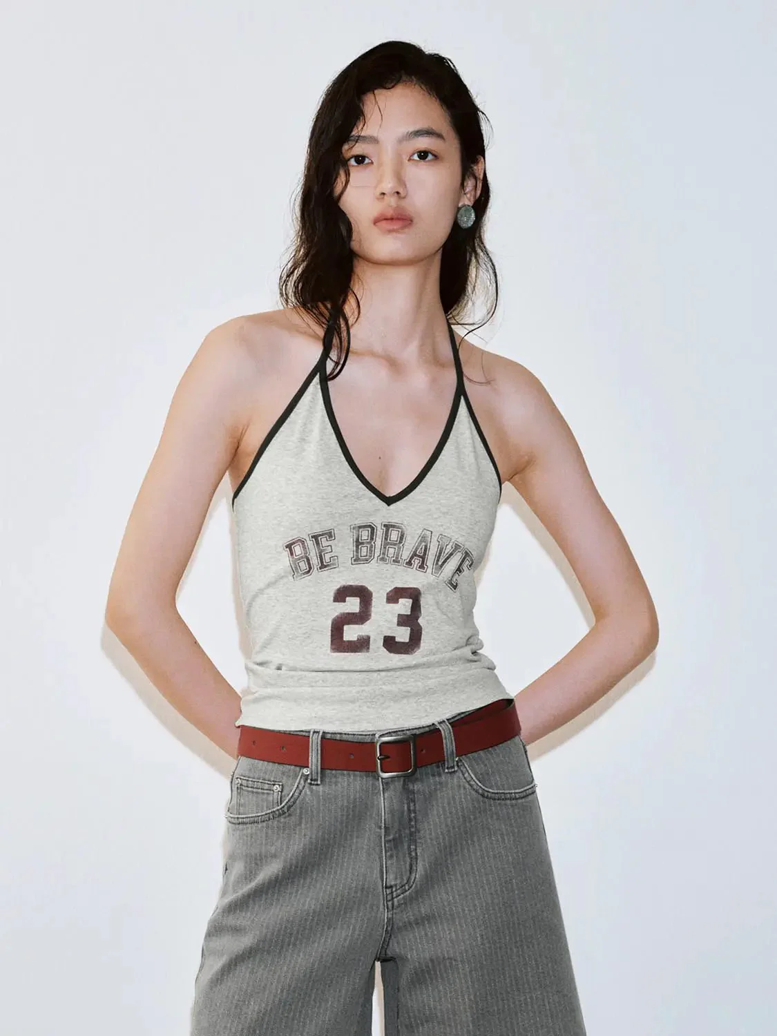 17647-cotton-blend-halter-neck-printed-skinny-fit-tank-tops-1.webp Cotton Blend Halter Neck Printed Skinny Fit Tank Tops