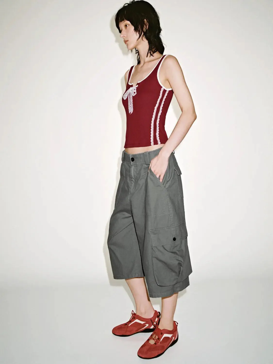 17664-lace-contrast-side-striped-cotton-blend-tank-tops-4.webp Lace Contrast Side Striped Cotton Blend Tank Tops