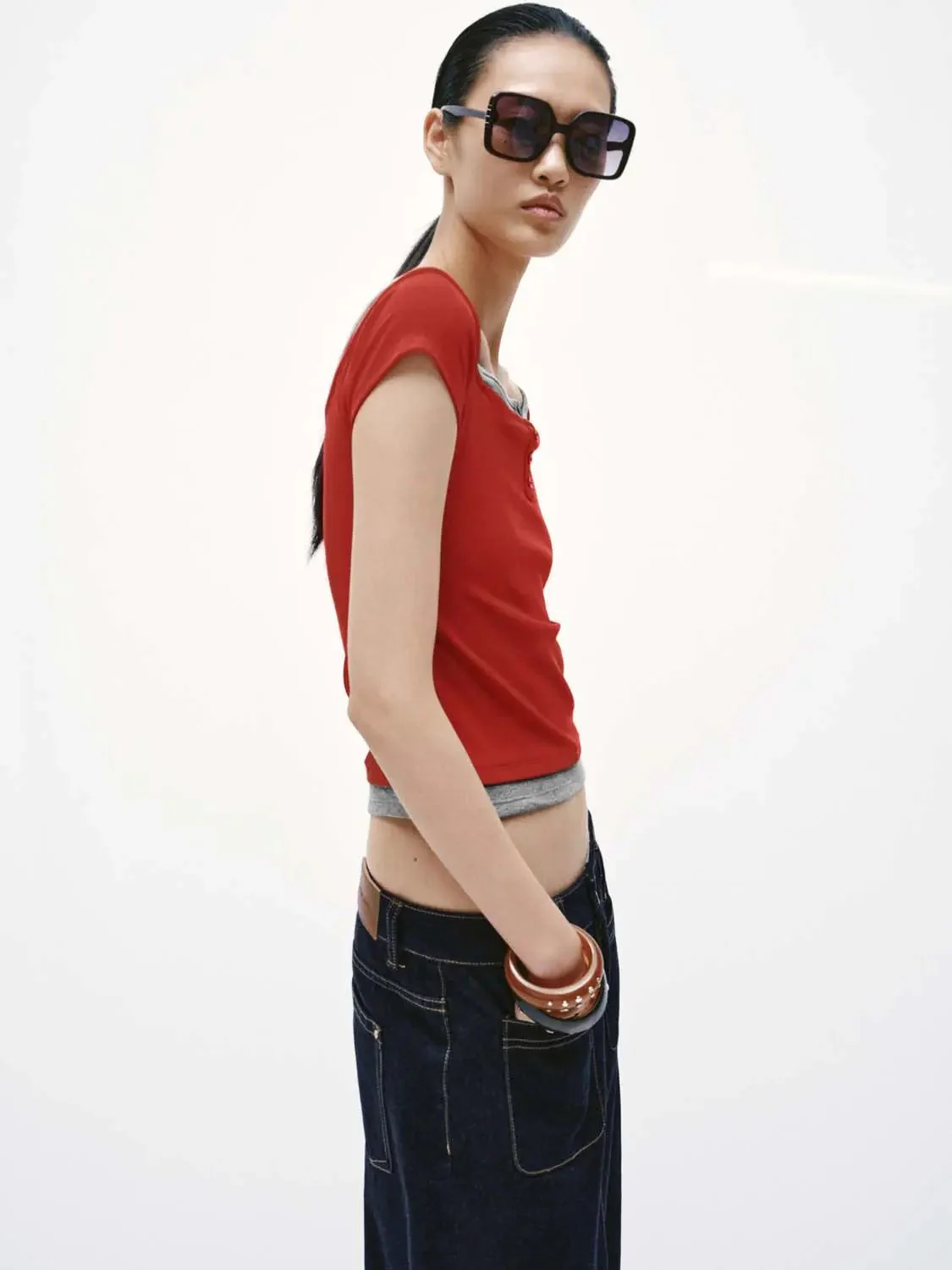 17724-cotton-blend-two-in-one-contrast-boat-neck-fit-t-shirt-2.webp Cotton Blend Two In One Contrast Boat Neck Fit T Shirt