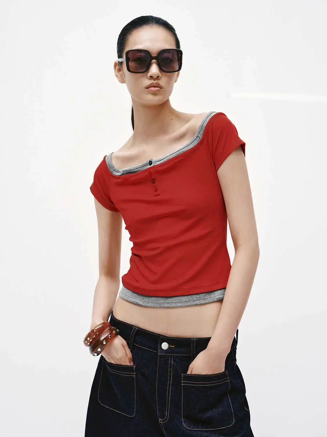 17724-cotton-blend-two-in-one-contrast-boat-neck-fit-t-shirt-9.webp Cotton Blend Two In One Contrast Boat Neck Fit T Shirt