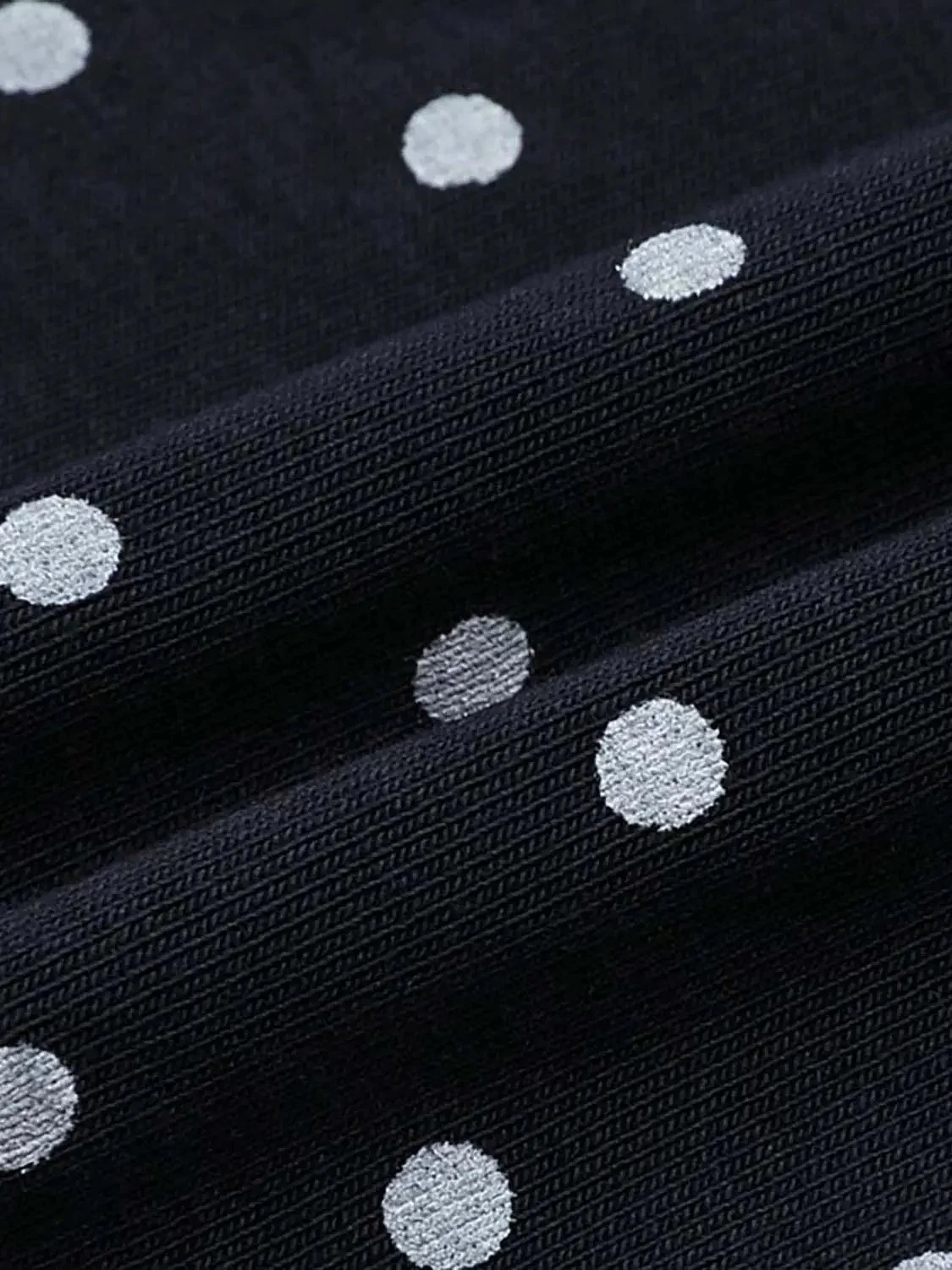 Cotton Navy Polka Dot Bow Detail Strappy Tank Top