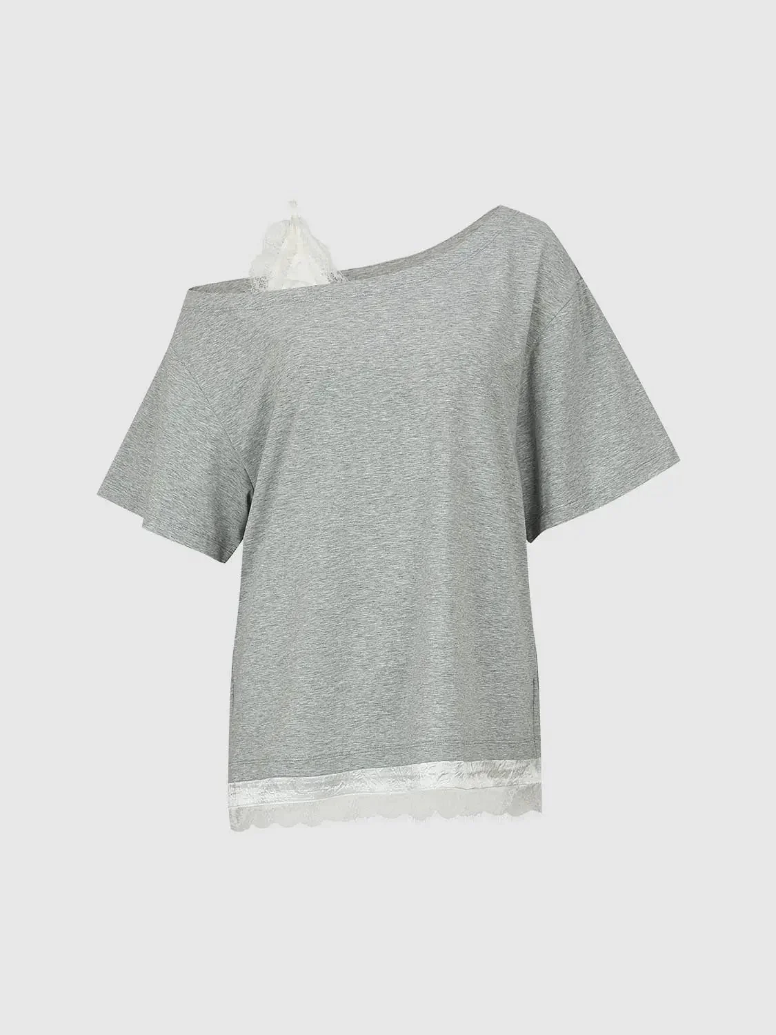 17794-one-shoulder-lace-trim-loose-fit-cotton-lyocell-t-shirt-7.webp One Shoulder Lace Trim Loose Fit Cotton Lyocell T Shirt