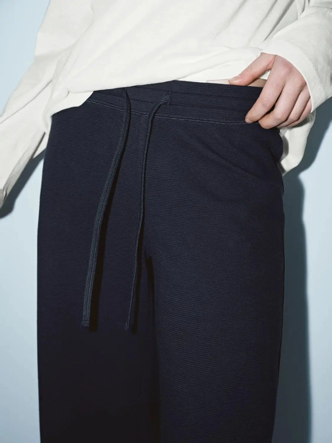 Drawstring Pull On Wide Leg Pants