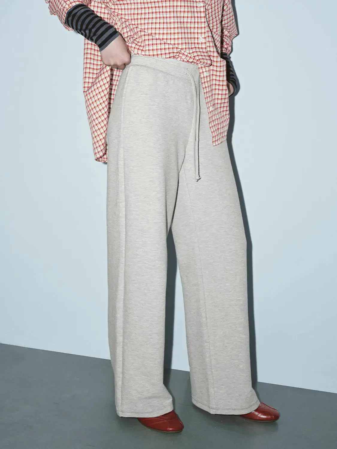 Drawstring Pull On Wide Leg Pants