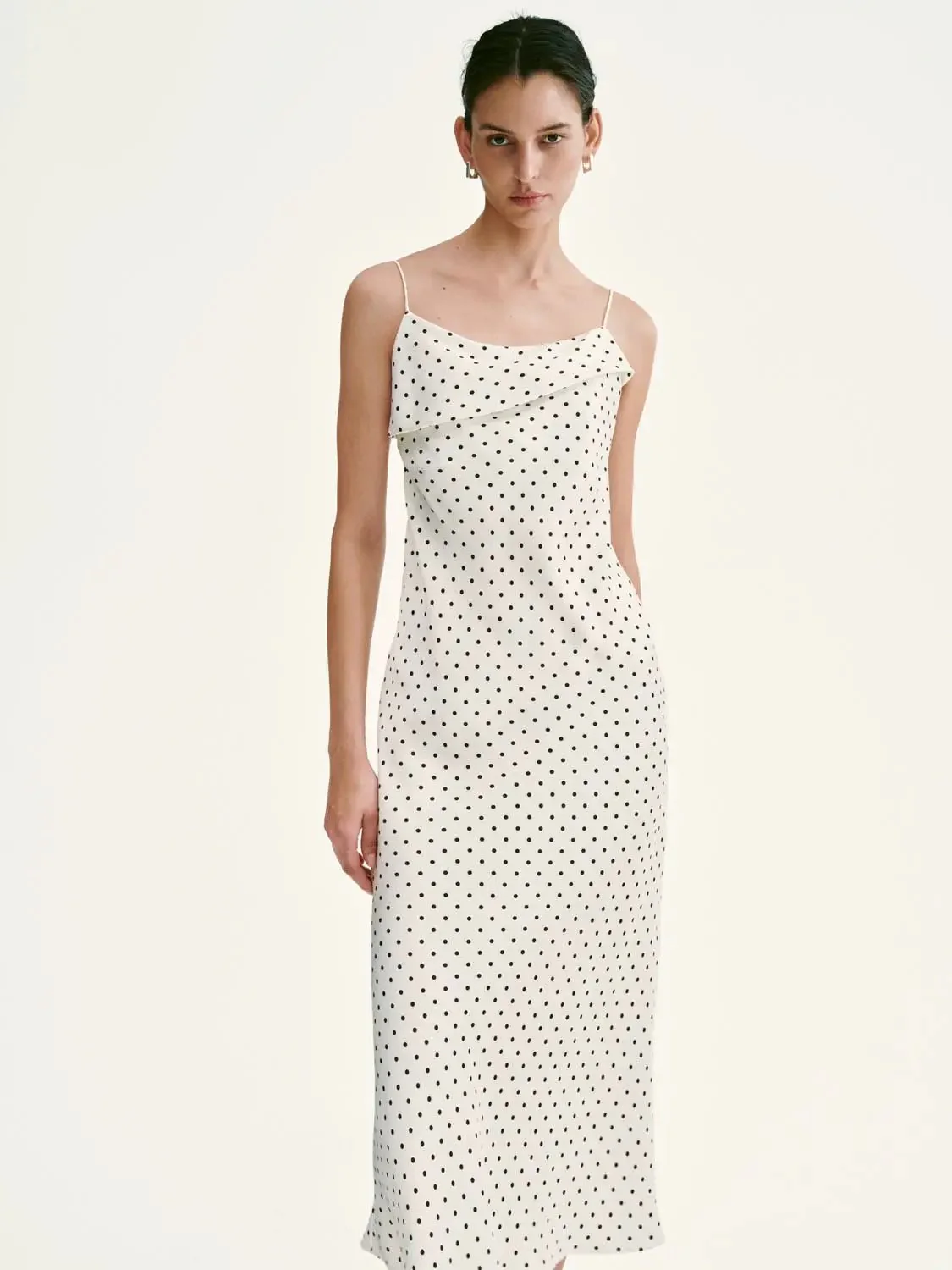 1780-polka-dot-cowl-neck-strappy-elegant-maxi-dress-12.webp Polka Dot Cowl Neck Strappy Elegant Maxi Dress