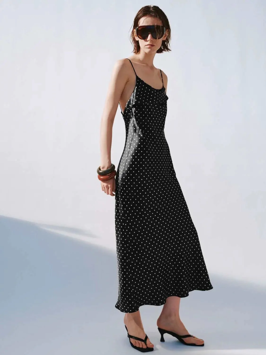 1780-polka-dot-cowl-neck-strappy-elegant-maxi-dress-5.webp Polka Dot Cowl Neck Strappy Elegant Maxi Dress