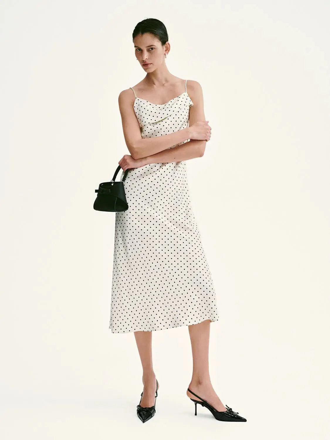 1780-polka-dot-cowl-neck-strappy-elegant-maxi-dress-9.webp Polka Dot Cowl Neck Strappy Elegant Maxi Dress