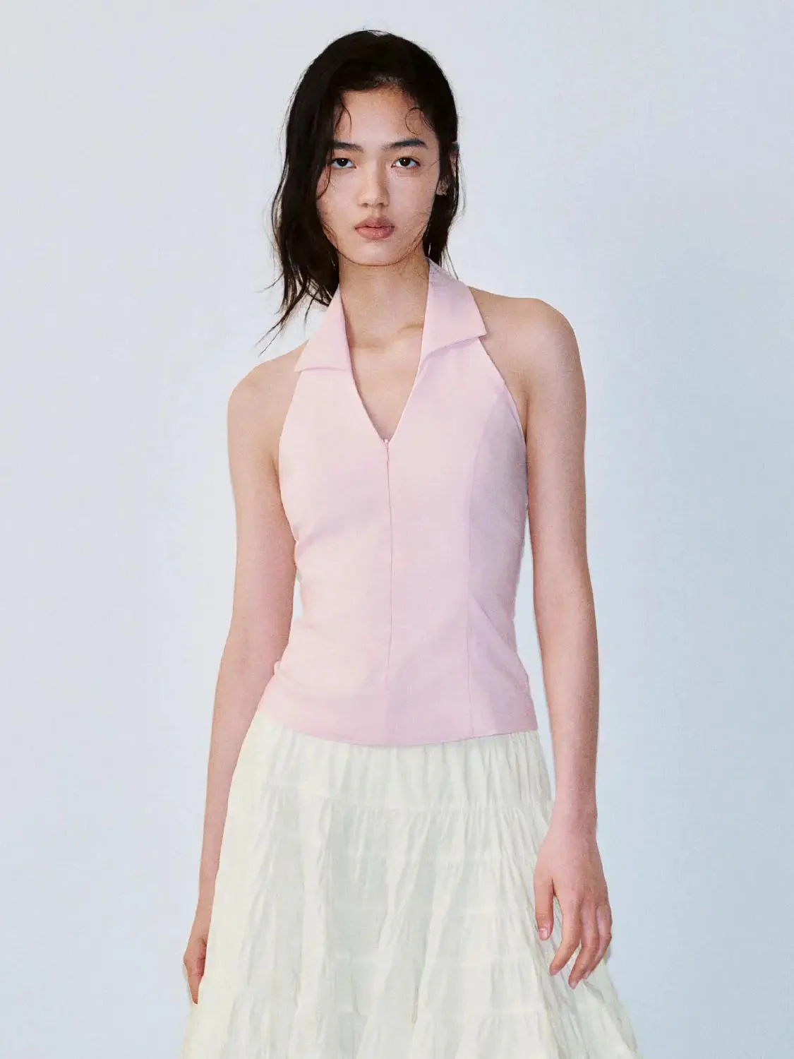 17812-collared-halter-neck-sleeveless-cami-tops-9.webp Collared Halter Neck Sleeveless Cami Tops