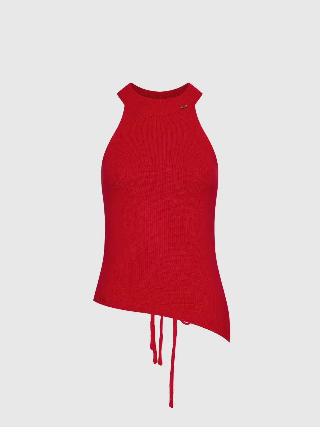 17900-red-ribbed-high-neck-knit-sleeveless-tank-top-7.webp Red Ribbed High Neck Knit Sleeveless Tank Top