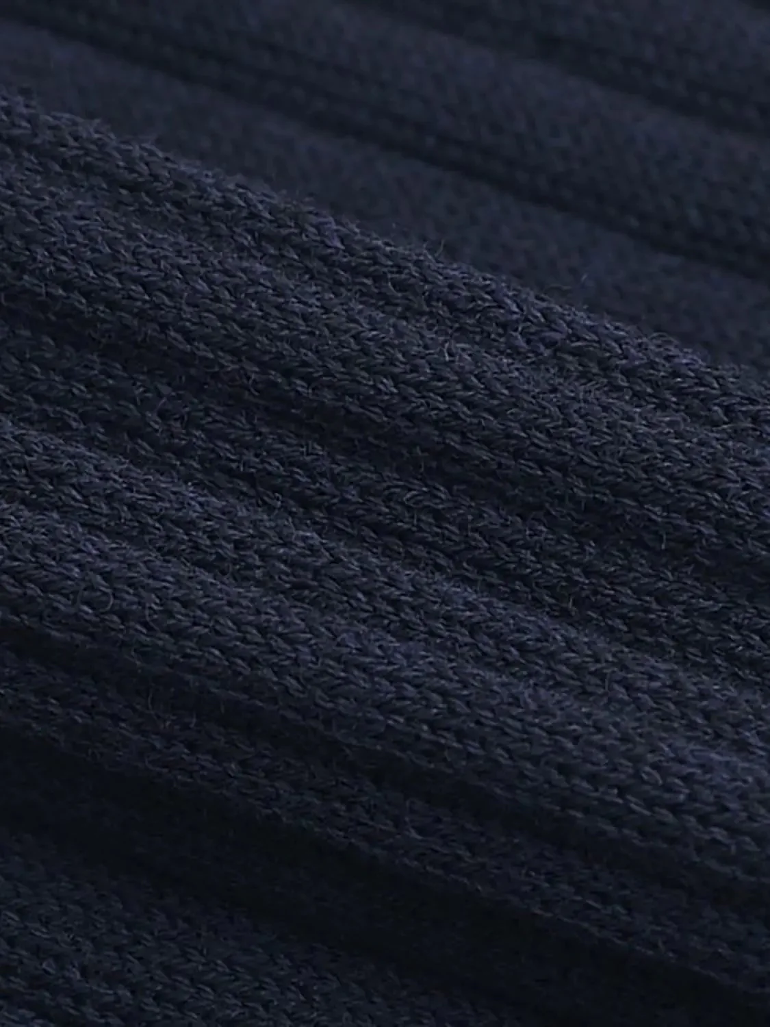 1791-navy-classic-henley-neck-ribbed-stretch-knit-top-8.webp Navy Classic Henley Neck Ribbed Stretch Knit Top