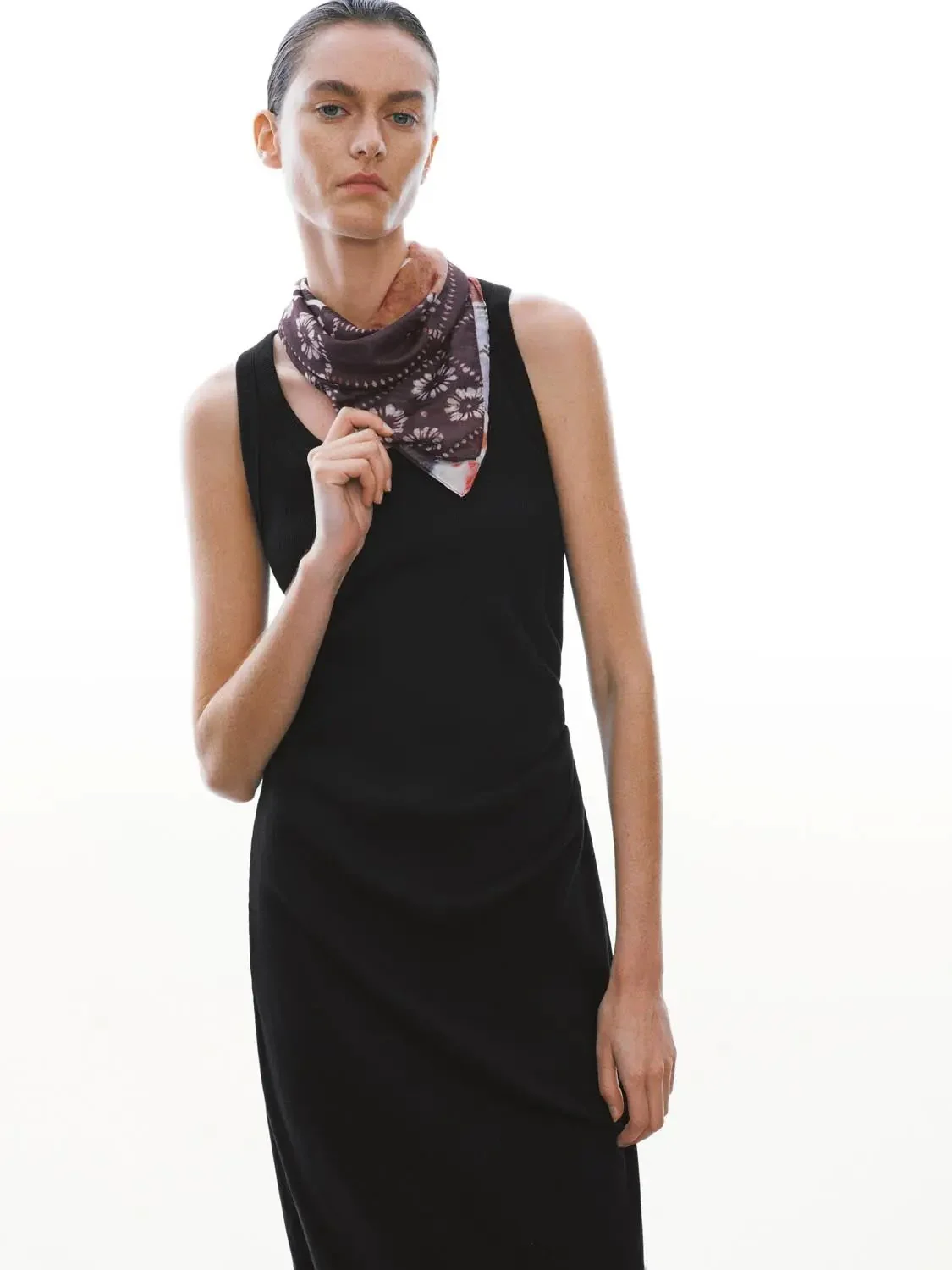 Elegant Lace Trim Sleeveless Stretch Asymmetric Midi Dress