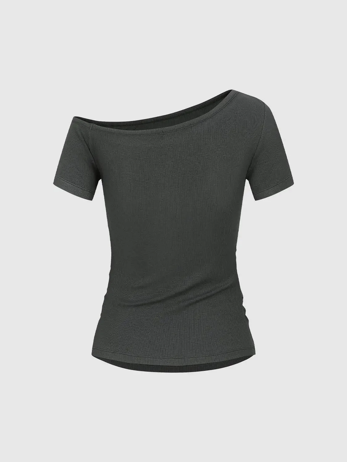 17999-sweet-panda-one-shoulder-ruched-printed-t-shirt-2.webp Sweet Panda One Shoulder Ruched Printed T Shirt